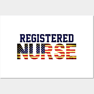 American Registered Nurse USA Flag, RN Department, Nursing Student Gift Posters and Art